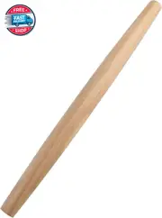 French Rolling Pin (18 Inches) –Woodenroll Pin for Fondant, Pie Crust, Cookie,