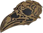 [LEGEEON] Norse Raven Skull Lasercut Viking Patch Tactical [Coyote Tan]