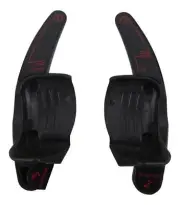 Premium Aluminium Black Red Rocker Switches Verläng. Paddles Steering Keys for (for: Volkswagen)
