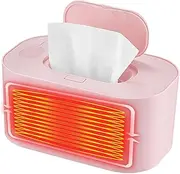 Wet Towel Warmer - Hot Towel Warmer, USB Wet Towel Warmer Baby | Evenly Overall Heating Diaper Wipe Warmers, Kids Supplies for Nursery Room, Traveling, Home, (7.87x4.72x3.74 Inches)(White, Pink)