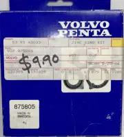 VOLVO PENTA 875805 ANODE WITH TWO SCREWS GENUINE OEM BRAND NEW Zinc Ring Kit