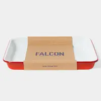 在飛比找PChome24h購物優惠-Falcon 獵鷹琺瑯 琺瑯托盤 紅白