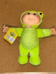 Cabbage Patch Kids Cuties Ophelia Frog CPK Plush Toy Doll Green Eyes Baby + Tags
