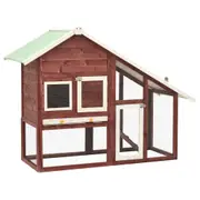 Rabbit Hutch Mocha and White 140x63x120 cm Solid Firwood vidaXL