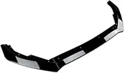 DEMULAX Splitter, for Focus, MK4 ST, for Line Front Bumper Lip Canards Splitter Spoiler Tuning Body Kits By ABS Car Cover 2019 2020 2021 2022 Lip Splitter(Gloss Black) Car Spoiler Splitter(BLACK Gloss