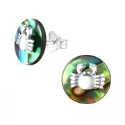 Silver Crab Stud Earrings