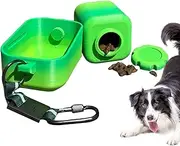 Portable Dog Water Bottle - Portable Pet Drinking Bottle - Leakproof Dog Watering Bowl with Food Container, 2-in-1 Puppy Drinking Dispenser for Walking Hiking