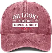 [YFKFYTG] Oh Look Nobody Gives A Shit Hat for Women Baseball HatAdjustable Cap