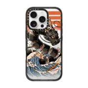 iPhone 16 Pro Impact Case Black Great Sushi Dragon