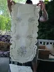 White Embroidery Floral Lace Dining Party Table Cloth Doily 16 by70Tulip lilac
