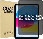 ProCase 1 Pack Privacy Screen Protector for iPad 11th Generation 2025 11 Inch/ 10th 10.9 Inch 2022, Anti-Spy Tempered Glass Film for iPad 11/10 gen 11" 10.9"