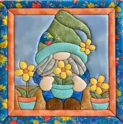 Quilt-Magic No Sew Wall Hanging Kit-Springtime Gnome
