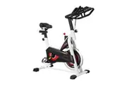 Fitness Spin Bike Stationary Bicycle Workout Indoor Cycling Home Gym Exercise Cardio Trainer Adjustable Belt Drive Phone Holder LCD Monitor