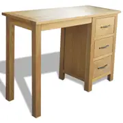 Desk with 3 Drawers 106x40x75 cm Solid Oak Wood vidaXL