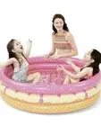 Jasonwell Inflatable Baby Kiddie Pool - Donuts Kids Paddling Pool Toddler Baby