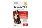 Simparica Trio Flea & Tick Control for Dogs 40.1-60kg Red 6 Pack