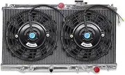 Aluminum Radiator + Fans ，Compatible With Prelude 1997-2001 ，Compatible With Aruca CL 1997-1999 AT/MT