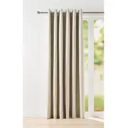 Monaco Wide Width Eyelet Block Out Curtain - Natural