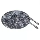 3pc Tempa Marlow Polyresin Cheese For One Knife/Board Set Utensil Cutlery Storm