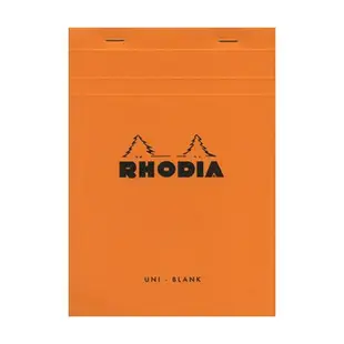 RHODIA Stapled Pad/ A5/ Orange/ Plain空白筆記本 eslite誠品