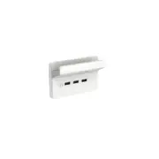 Clipsal Iconic Series Usb Charger Shelf - 3 Sockets - Complete Product - Vivid White - 3043HSUSB-VW