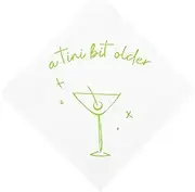 100Pcs A Tini Bit Older Paper Napkins Margarita Birthday Party Napkins Coquette 21st Bday Luncheon Cocktail Napkins for Martini Bachelorette Birthday Fiesta Party Supplies Table decorations