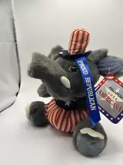 Vintage Republican GOP plush Elephant- Kelly Toys- Election, Politics, USA