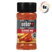 6x Shakers Weber Classic BBQ Flavor Seasoning | 3.25oz | Gluten & MSG Free