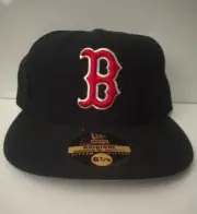MLB BOSTON RED SOX New Era 59Fifty Fitted Hat. Navy/Gray under Brim Size 6 7/8