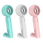Rechargeable Mini Handheld Fan Pocket Fan with Base USB C Charging Port