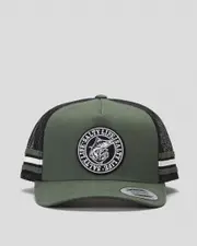 [Salty Life] Salty Life Men's Once Bitten 3.0 Trucker Cap in Army Green/Black One Size Army Green/Black