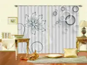 Scattered Dandelion 3D Curtains Blockout Photo Printing Curtains Drape Fabric