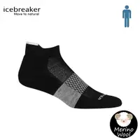 在飛比找樂天市場購物網優惠-【Icebreaker 男 薄毛圈多功能運動踝襪《黑/炭灰》