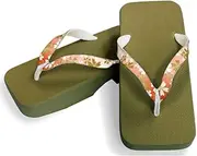 Hajime(一歩) [One Step] [Hajime] Geta Geta Clogs, Soft and Water Resistant, Made of Sponge, 10.6 inches (27 cm), GR/Cherry Blossom x Red, Cherry Blossom x Red (Daisakura x Red/27), Daisakura × Red, 27.0 cm