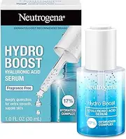 Neutrogena Hydro Boost Hyaluronic Acid Serum with 17% Hydration Complex, Lightweight Daily Hyaluronic Acid Facial Serum for Dry Skin, Oil-Free Fragrance-Free, 1 fl. oz