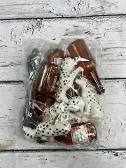 VTG Budweiser Beer Bottle Clydesdale Dalmatian Dog Lighted String Lights NEW