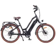 NCM Cru7s Step Thru Cruiser Electric Bike, 250W-500W, 48V 19Ah 912Wh Battery [Matt Black]