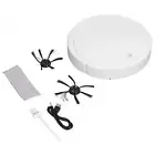 (White)3 In 1 Mini Vacuum Cleaner USB Charging Home Suction And Mopping Sweep HG