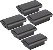 Xbox 360 Battery Case for Xbox Abs 5 Pieces Universal Replacement Battery Case for Xbox 360 Controller (Black) (Black)