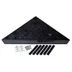 Goof Proof Shower Corner Shower Seat 30" and 24" Tile-Ready Polypropylene Black
