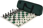 The House of Staunton Deluxe Chess Set Combination - Triple Weighted - by US Chess Federation (Forest Green)