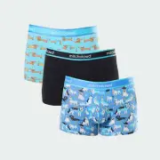 New Men's Doggone Blues Cotton Trunk 3 Pack - Blues by Mitch Dowd