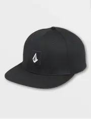 Volcom Adult V Square Snapback Hat Black Adjustable