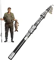 Retractable Fishing Rod - Compact Fishing Pole for Beginners | Lightweight Stream Aquatic Life Catching Wand Anti-Tangling Outdoor Gear