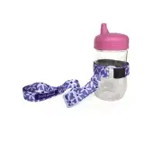 BooginHead Sippigrip Baby Toddler Cup Holder Purple Daisy LOT OF TWO (2)!