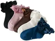 [Colorful Childhood] Baby Socks Toddler Girls Princess Ruffles Short Socks