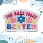 Be Kind Patch Embroidered Iron-on Clothing Applique Flower Hippie Retro Boho