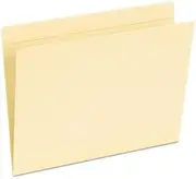 Pocket Folders, Straight Cut, Top Tab, Letter, Manila, 50/Box