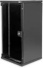 DIGITUS Network Cabinet 10" - 12U - Wall mounting - 592x312x300mm - max. Load 30kg - usable Depth 250mm - Black, DN-10-12U-B