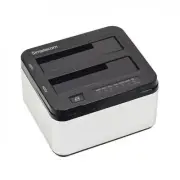 Simplecom SD322 Dual Bay USB3.0 Aluminium Docking Station 2.5/3.5" SATA- Silver